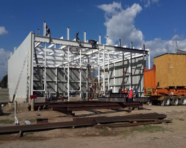 Construcción de Nave para Planta de Generación Eléctrica con Panel Acústico