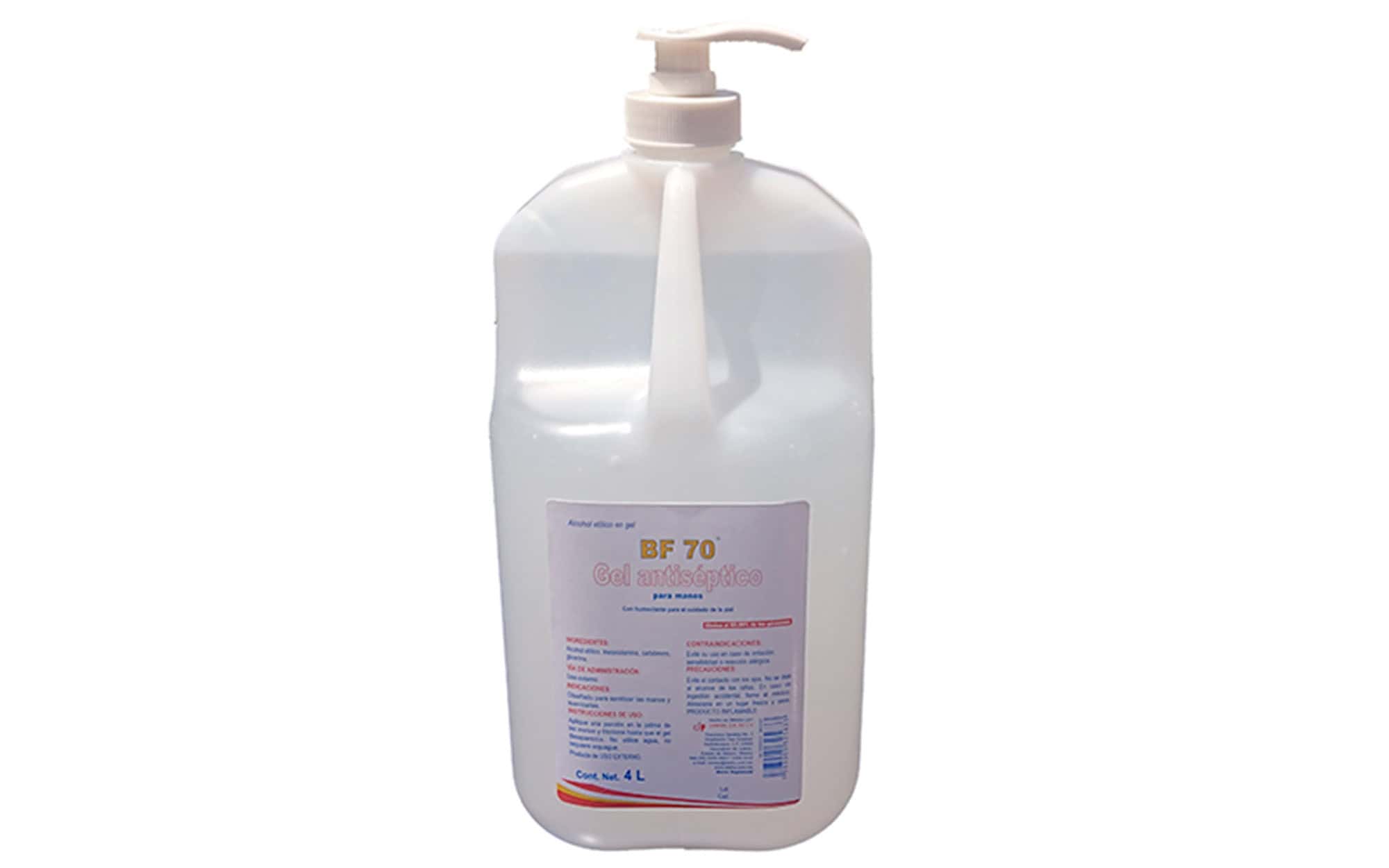 Gel antiséptico para manos 70% de alcohol