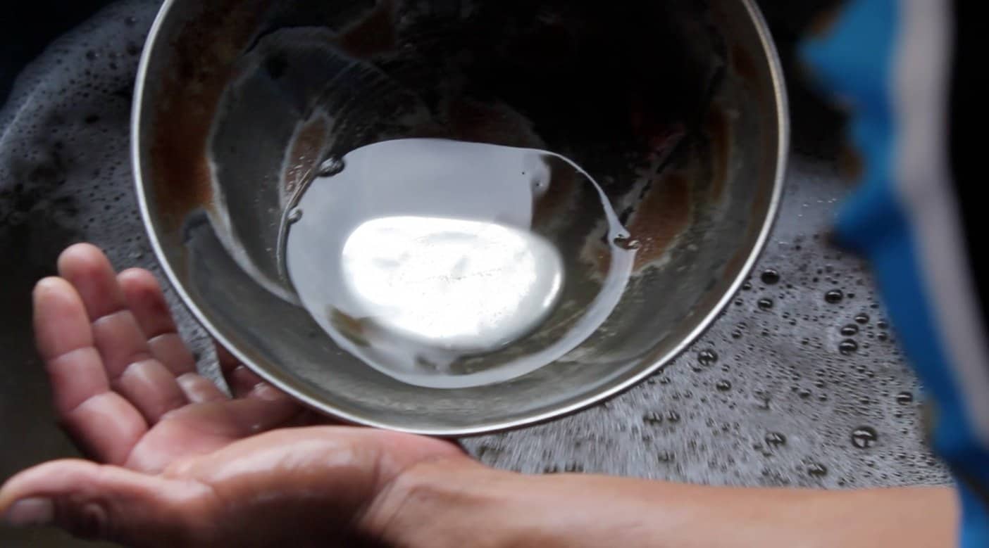 Mercurio líquido para minería