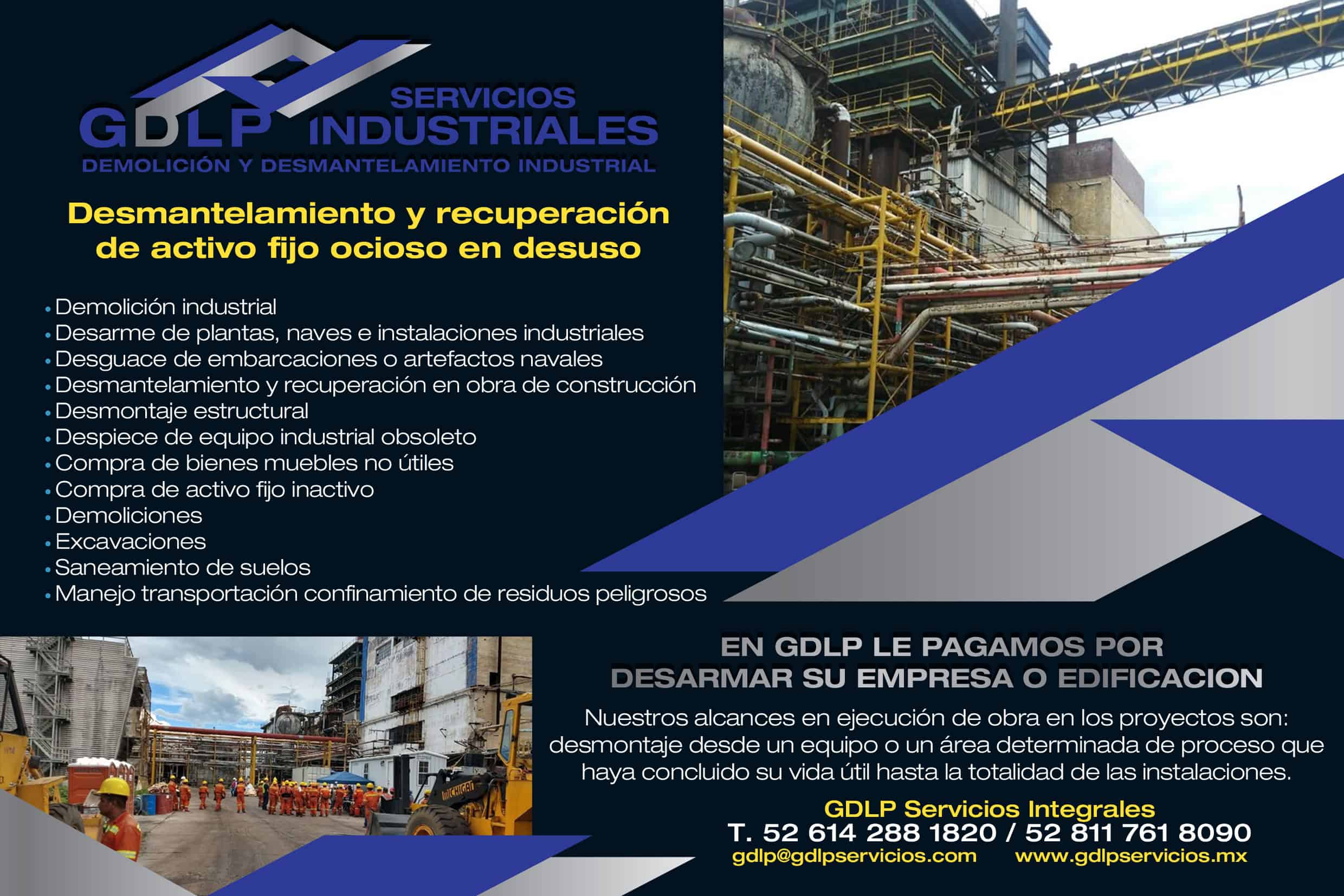Servicios de desguace industrial en mexico - GDLP Servicios