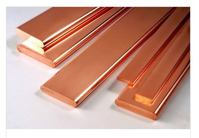 Pletinas de cobre canto vivos y redondo