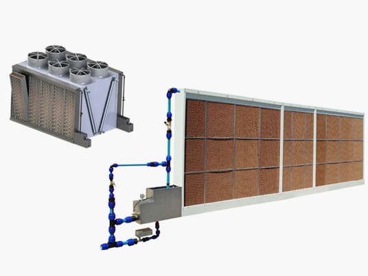 Enfriadores evaporativos industriales para enfriadoras de agua condensadas por aire