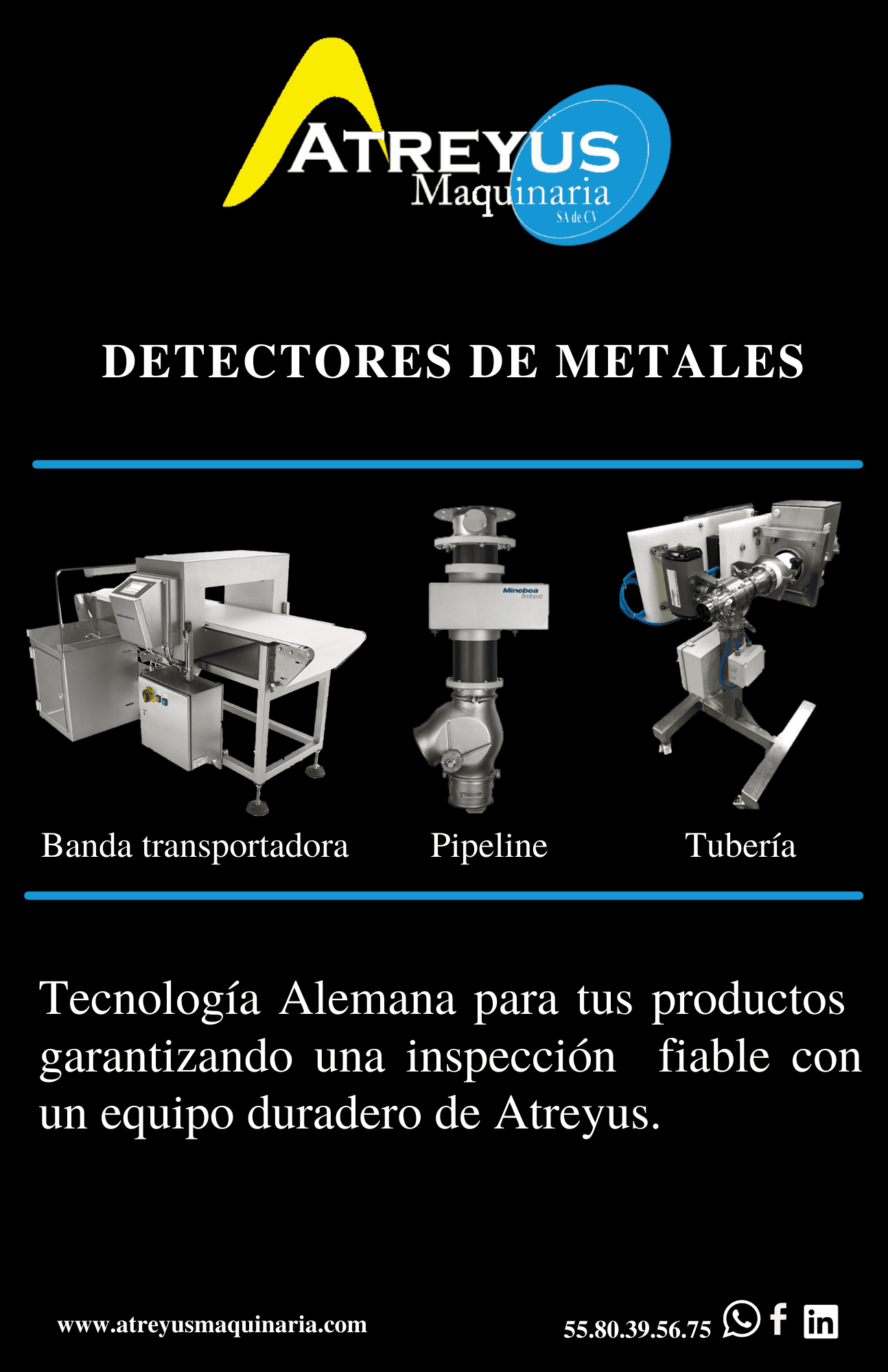 Deteccion de metal en procesos industriales marca Minebea