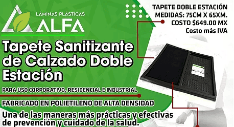 Tapetes sanitizantes de calzado Doble Estación