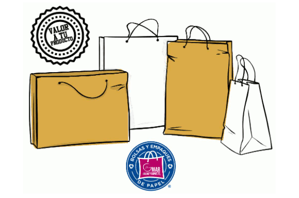 Bolsa asa impresion a 1 tinta con asa de acordeón 