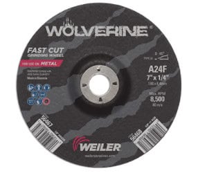 Discos de Desbaste Marca WOLVERINE, Medidas 4