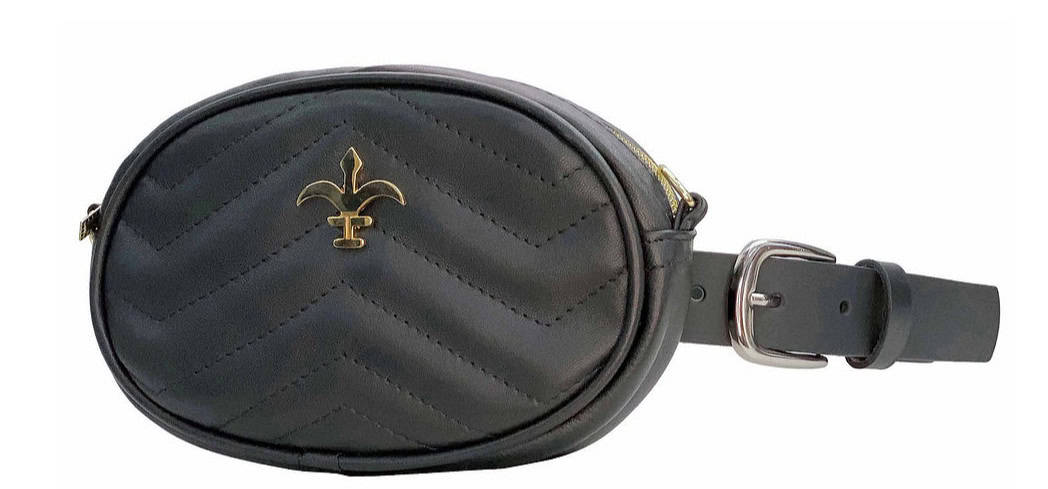 Bolsas de Piel Ovalada con Cinto BC-3002 color negro