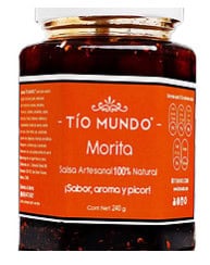 Salsa de Chile Morita con Ajo y Cacahuate Artesanal 100% Natural (9 Oz)