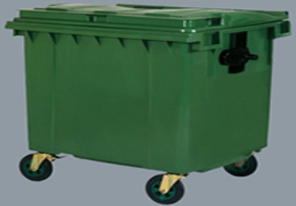 Contenedores Para Basura de Plástico Color Verde 1100 lts