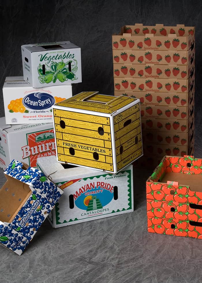 Cajas de cartón corrugado para frutas