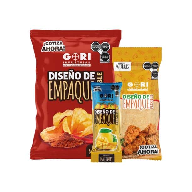 Empaque flexible para botanas y refrescos