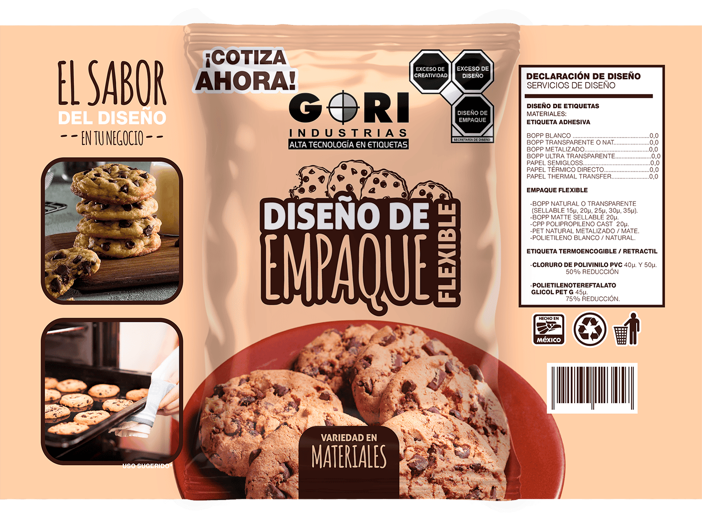 Empaque flexible para botanas