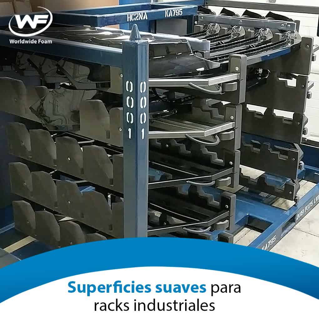 Racks para autopartes de color gris