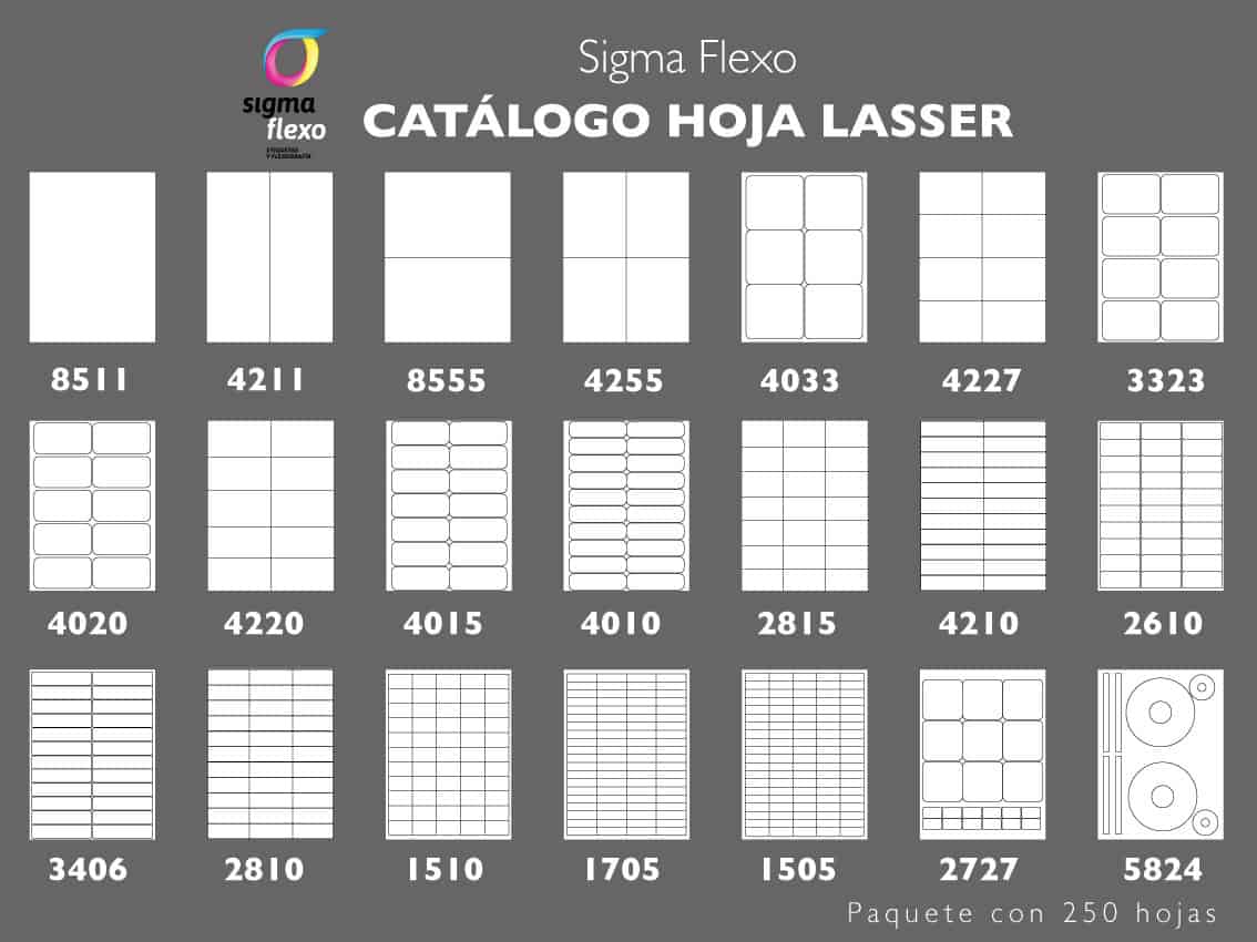 Etiquetas para equipo de oficina Sigmaflexo