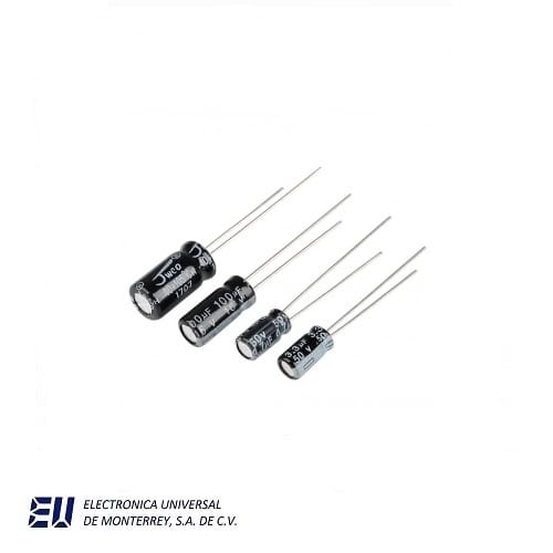 Capacitores electroliticos de 4.7MF 25V radiales