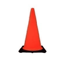 Señales de transito CONO naranja con base negra 