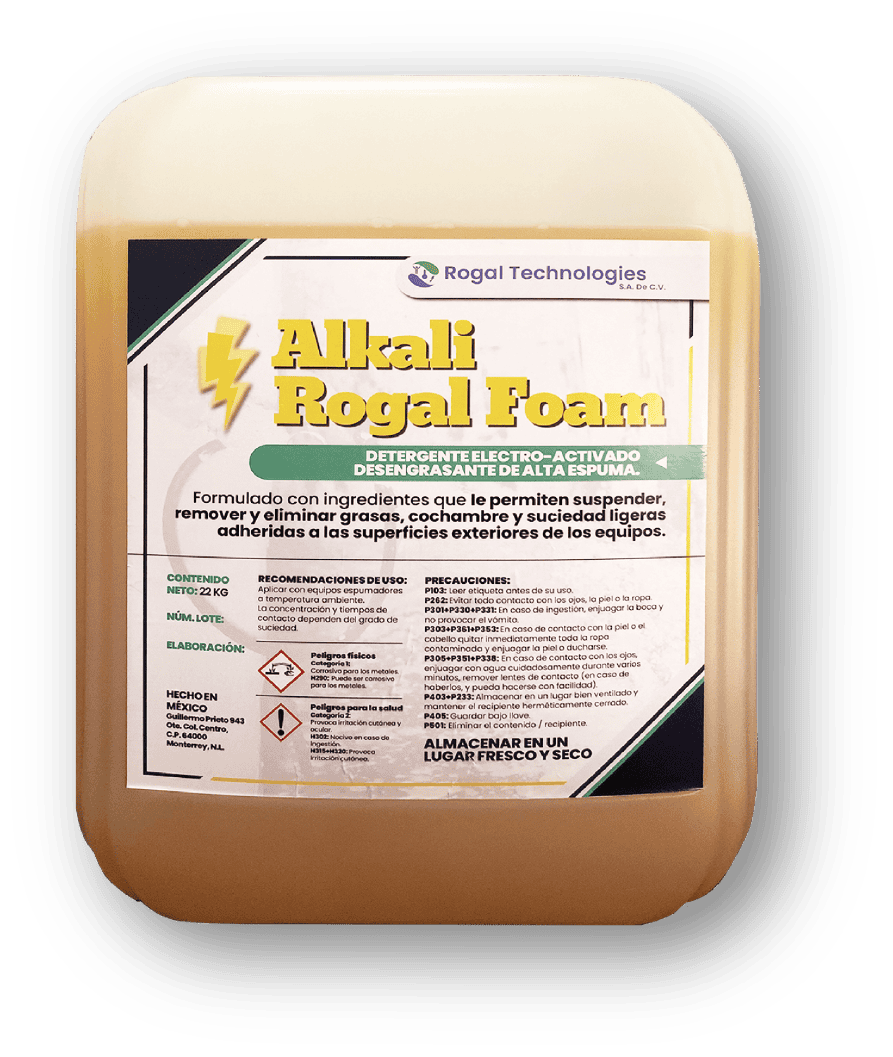 Alkali Rogal Foam - Desengrasante Alcalino con Alto Poder Removedor para uso en Plantas de Dulces