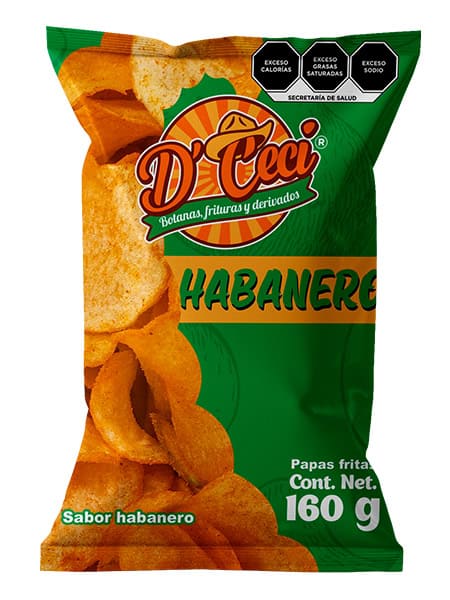 Papas fritas D´ Ceci Sabor habanero
