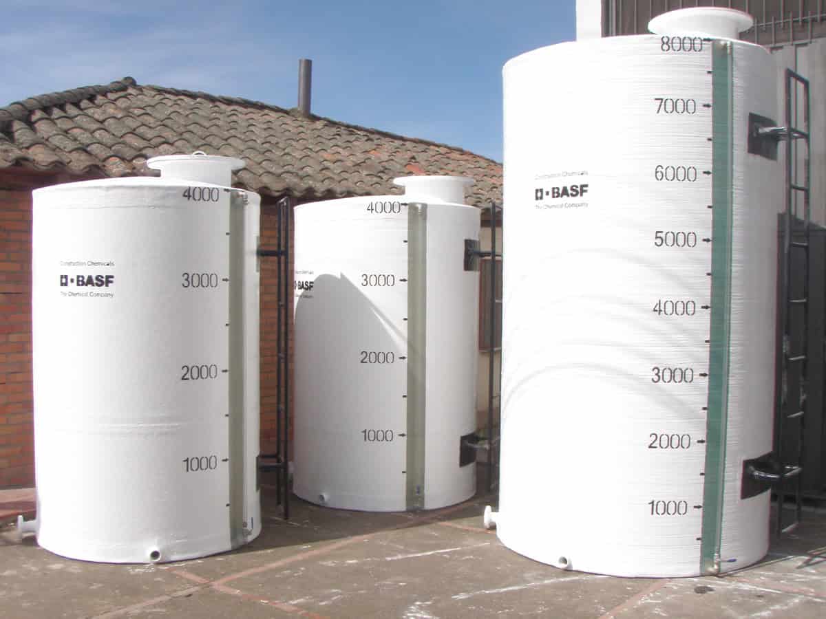 tanques de fibra de vidrio con resinas vinilérster 