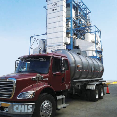 Agua desmineralizada en pipas de 40,000 litros 