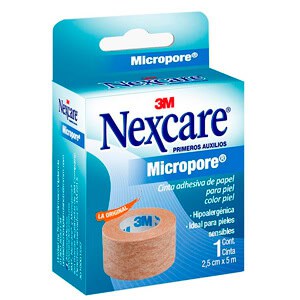 Cinta micropore para uso médico Nexcare