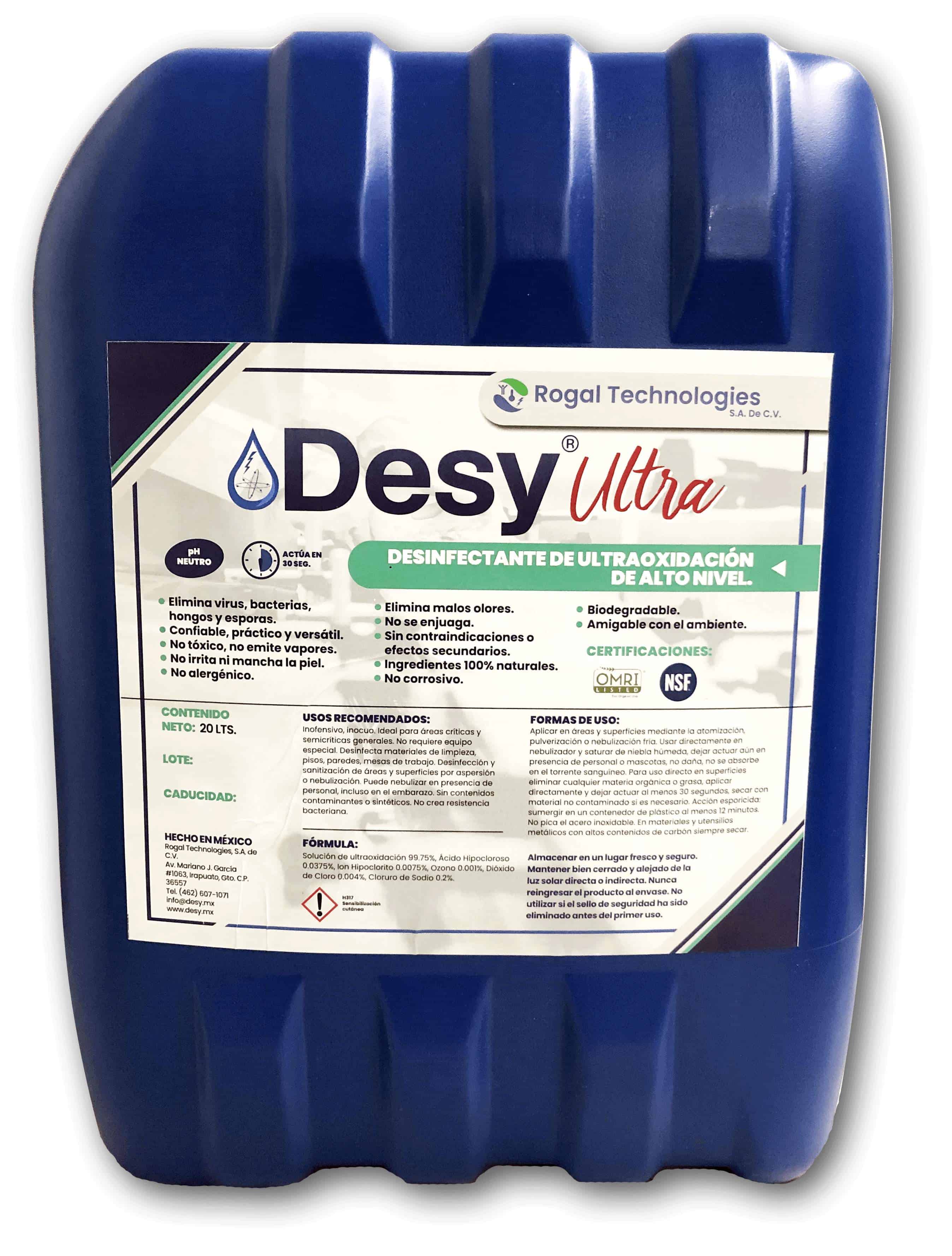 Desy Ultra - Desinfectantes Grado Alimenticio Certificado Orgánico