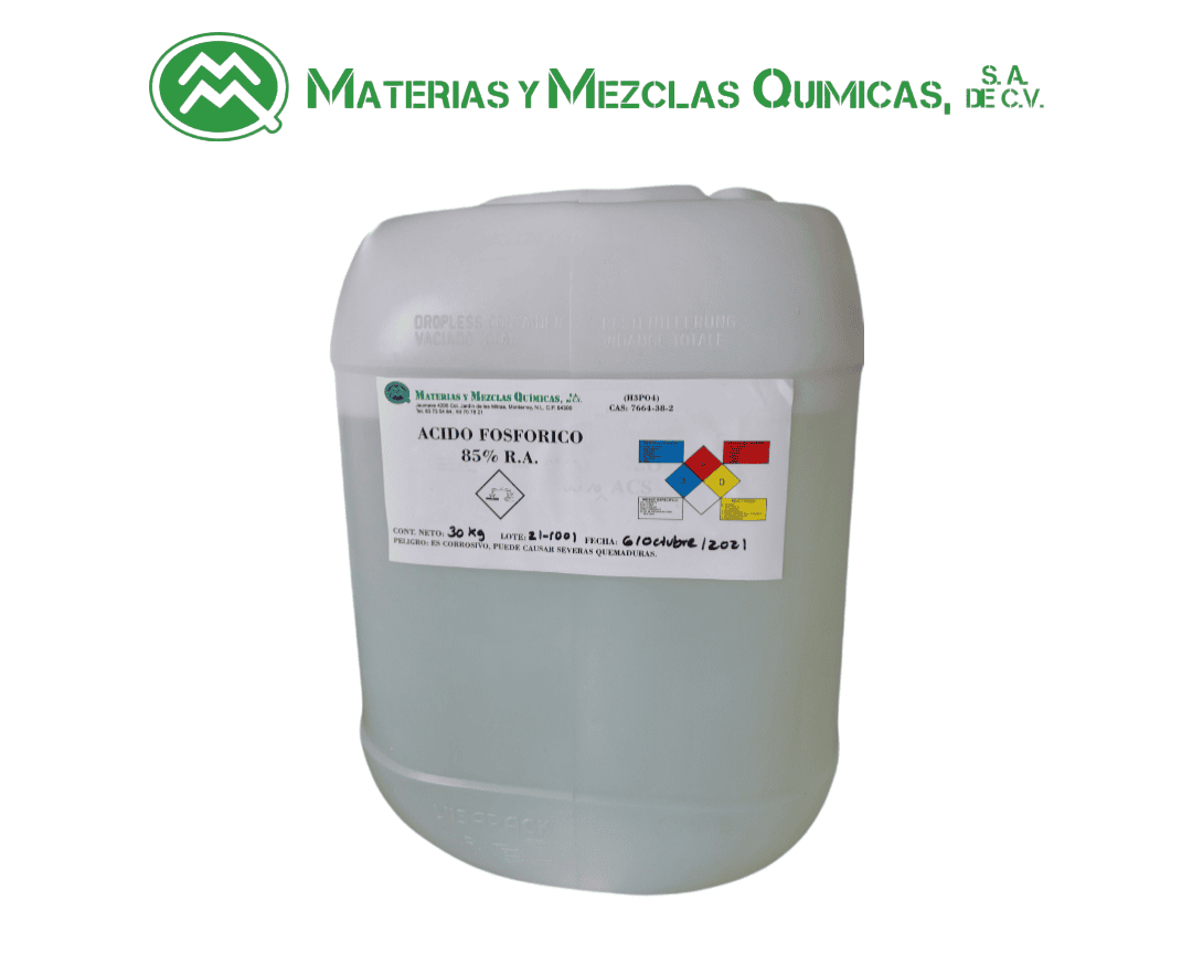 Acido fosforico al 85% en porrón de 30 kilos