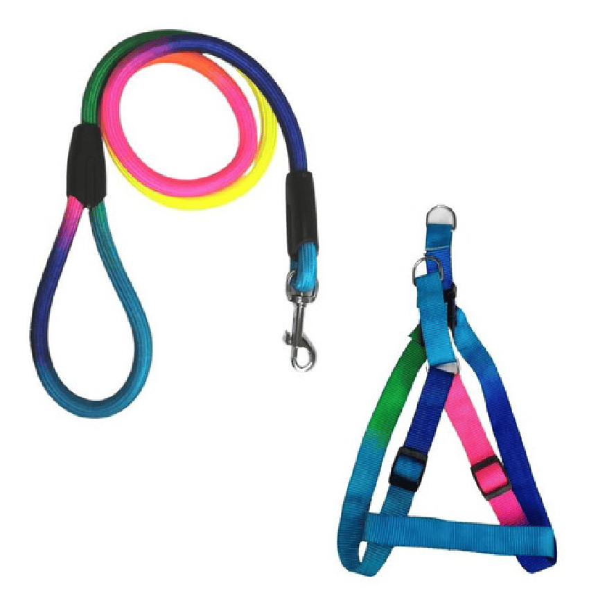 Correa con pechera arcoíris PET SUPPLIES 