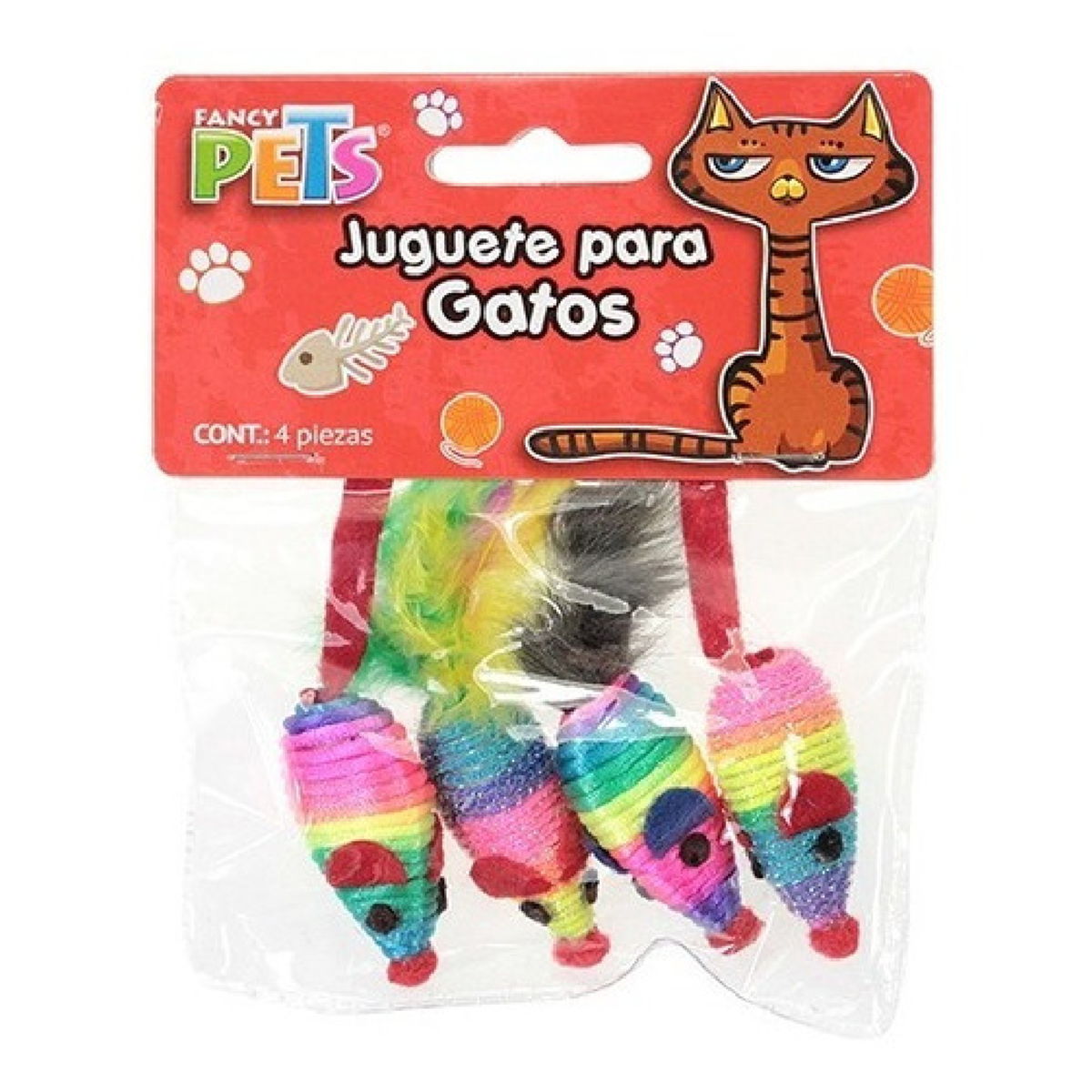 SET DE 4 RATONES PARA GATO