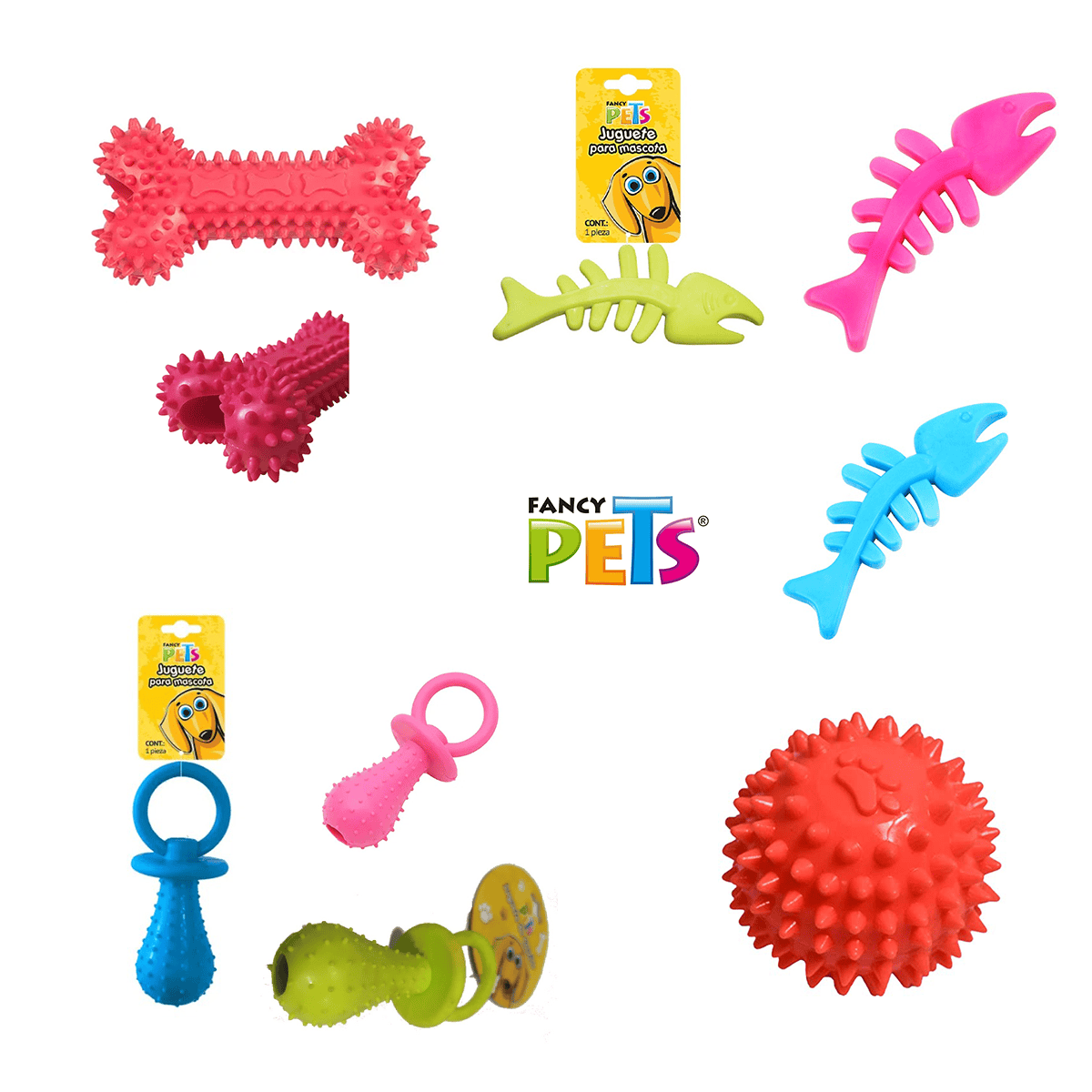 JUGUETES FANCY PETS DE CAUCHO
