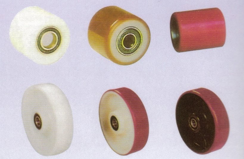 Ruedas para montacargas, patines hiedrauilicos, apiladores hidraulicos, de neopreno, naylamid, etc.