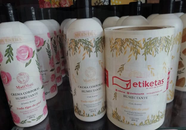 Etiquetas impresas para cosméticos
