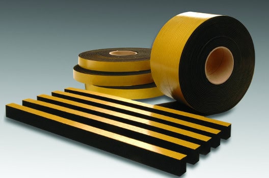 Cintas autoadheribles de EPDM con adhesivo acrílico 