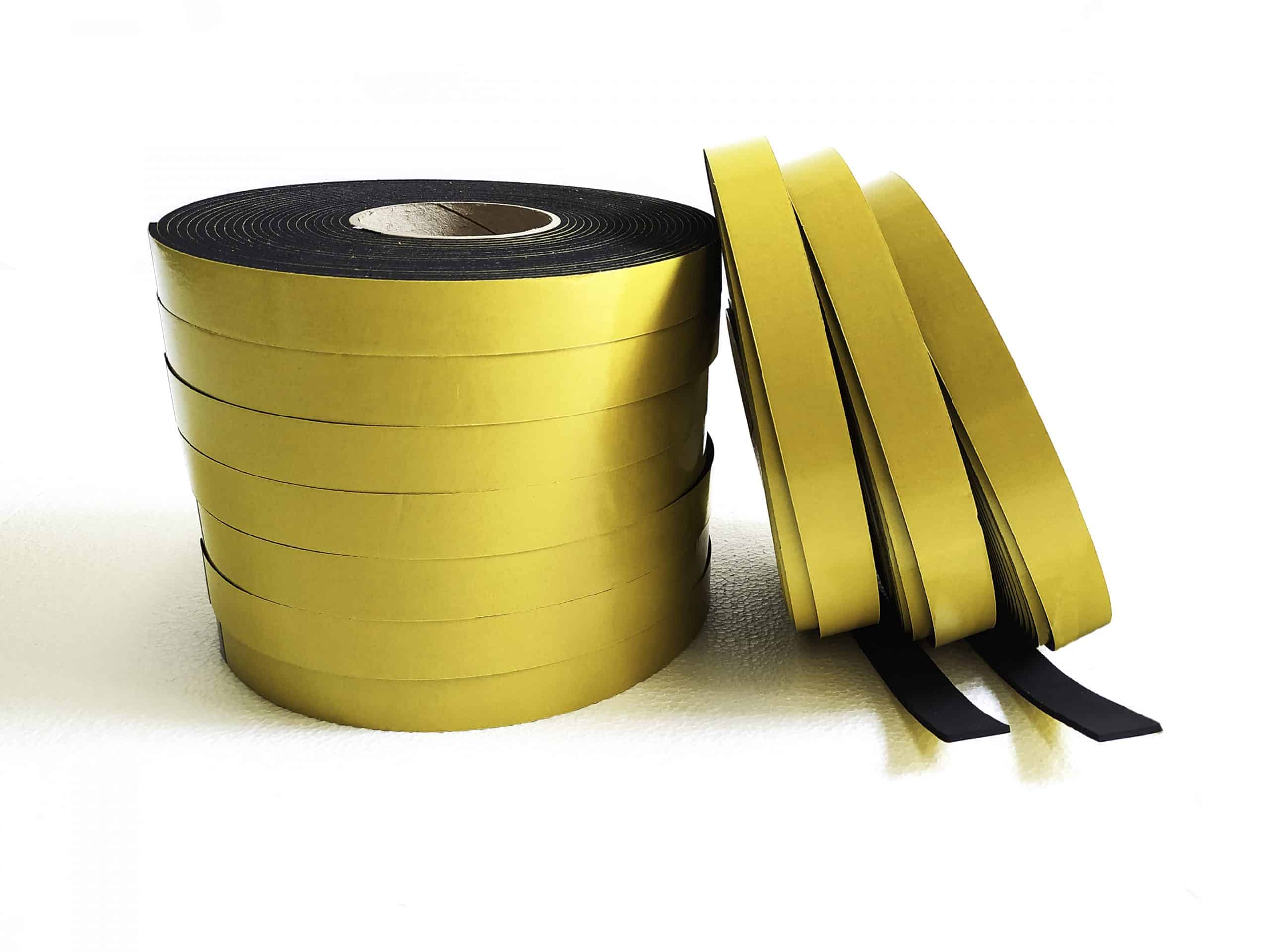 Cintas autoadheribles de neopreno en forma de burletes