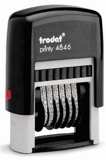 Sellos numeradores para textos comerciales 