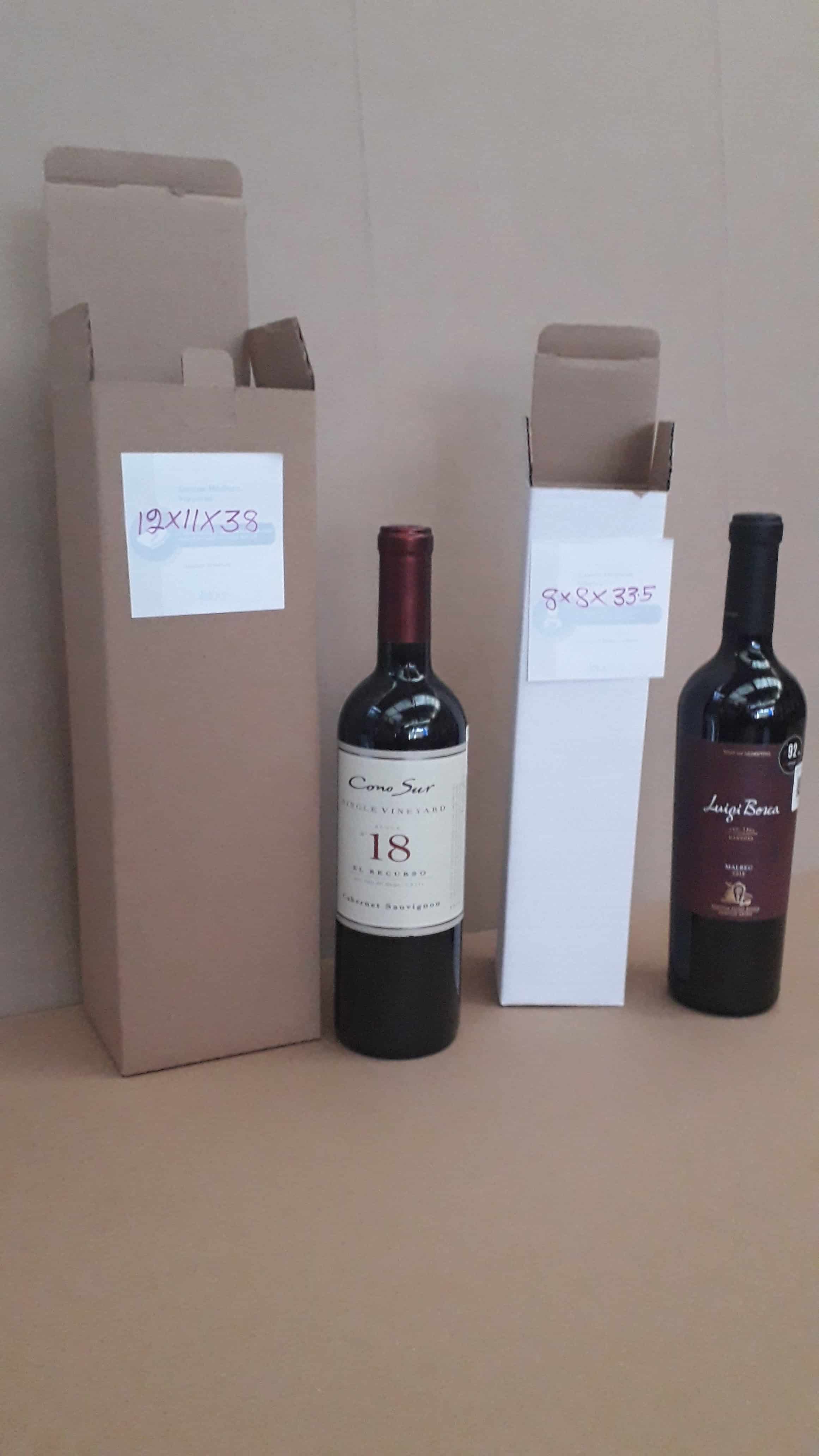 caja en corrugado sencillo kraft para  una botella , para  vino