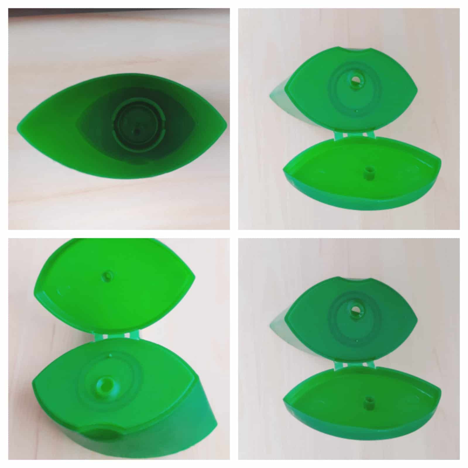 Tapas de plastico de diferentes colores R-26 Flip Top con ondulado