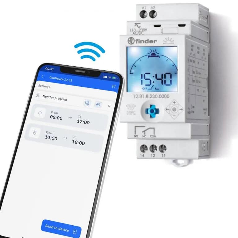 Interruptor horario astronomico Finder 16 A 2