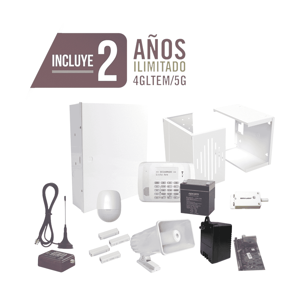 Alarmas de intrusion KIT con 2 AÑOS de Comunicación Ilimitada 4GLTEM / 5G
