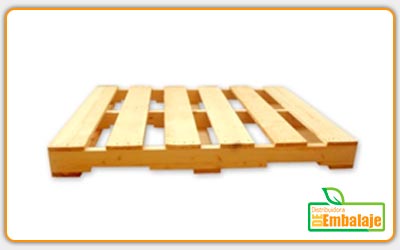 Tarima de madera con saque para exportación