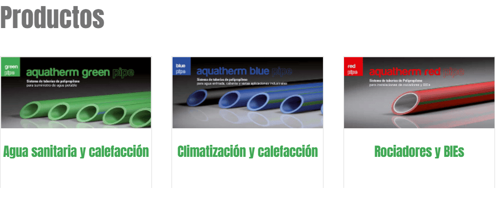 SISTEMAS DE TUBERIAS DE POLIPROPILENO GREEN, BLUE  Y RED. 