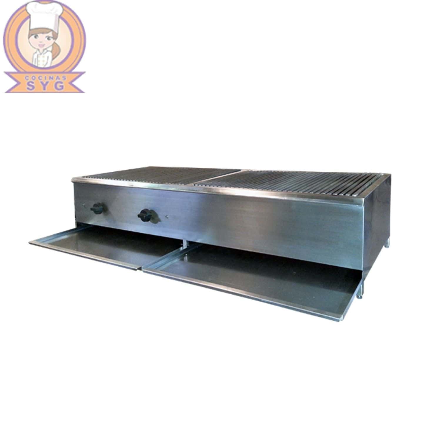 Asador doble en acero inoxidable