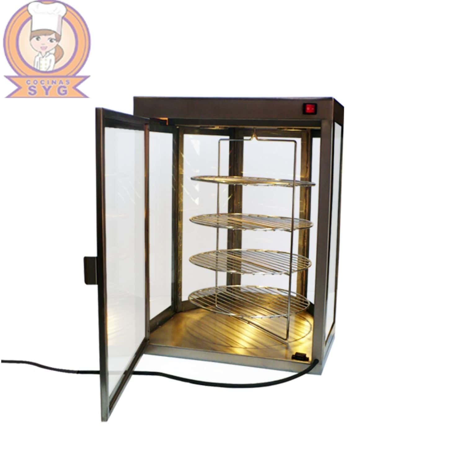 Vitrina exhibidora de pizza