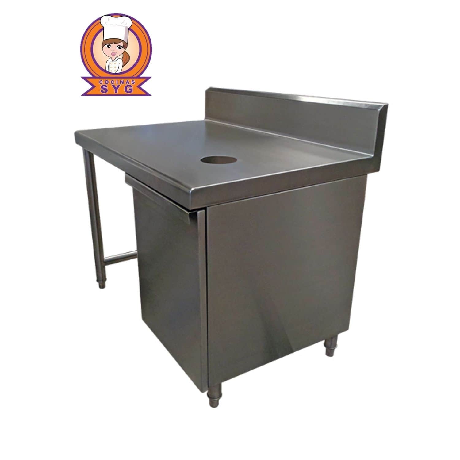 Gabinete con acceso a bote de basura