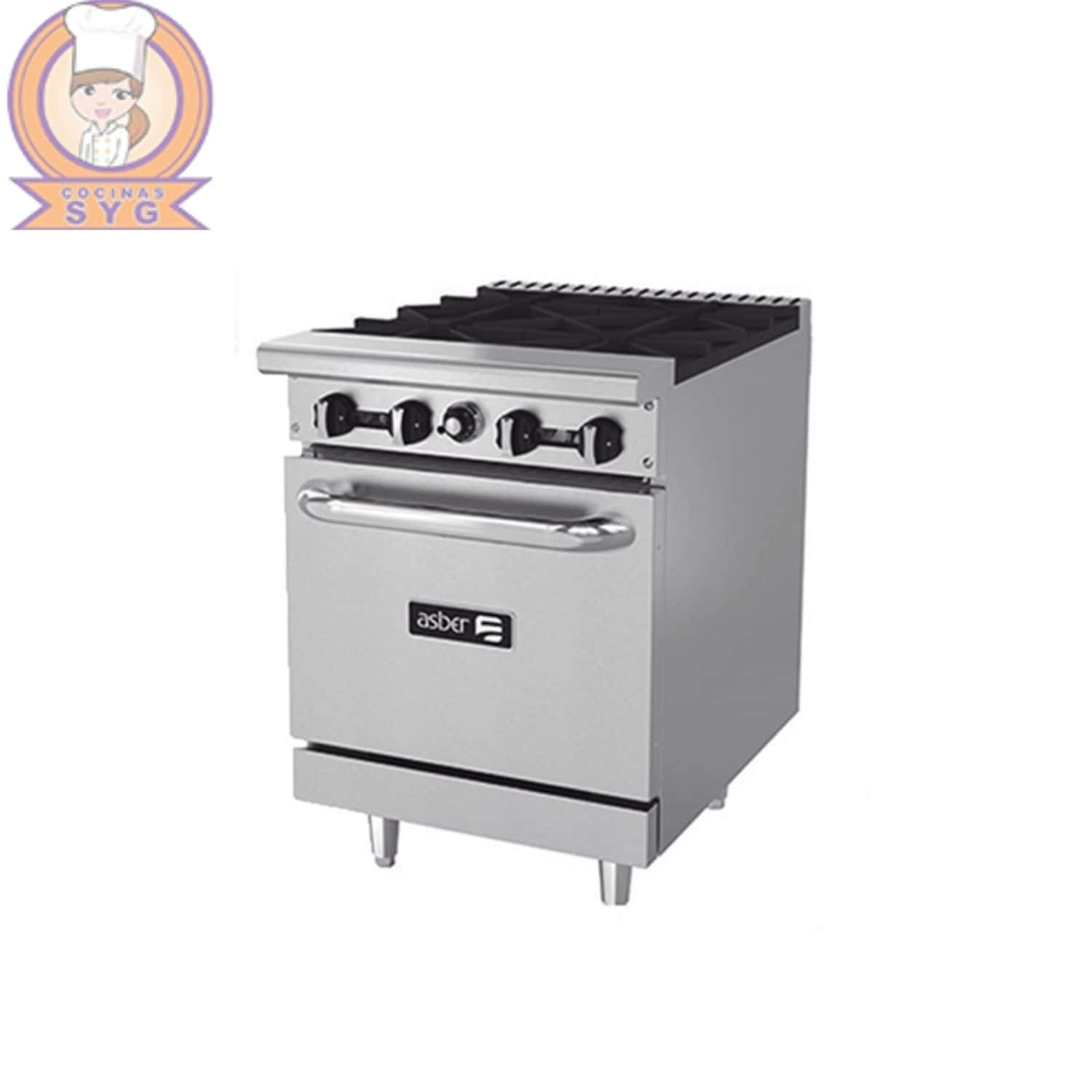 Estufa con horno a gas MODELO AER-4-24