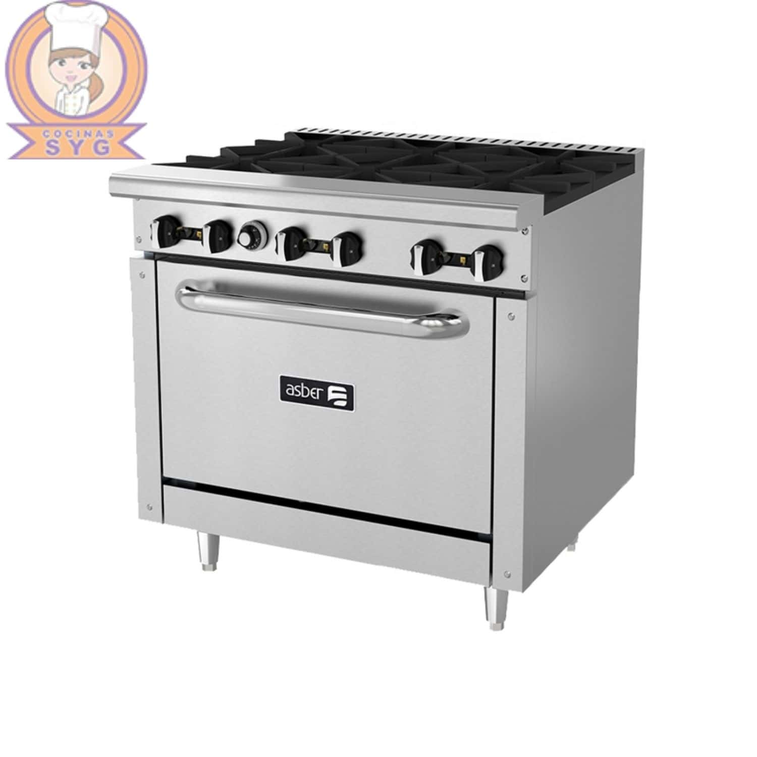 Estufas con horno a gas AER-6-36