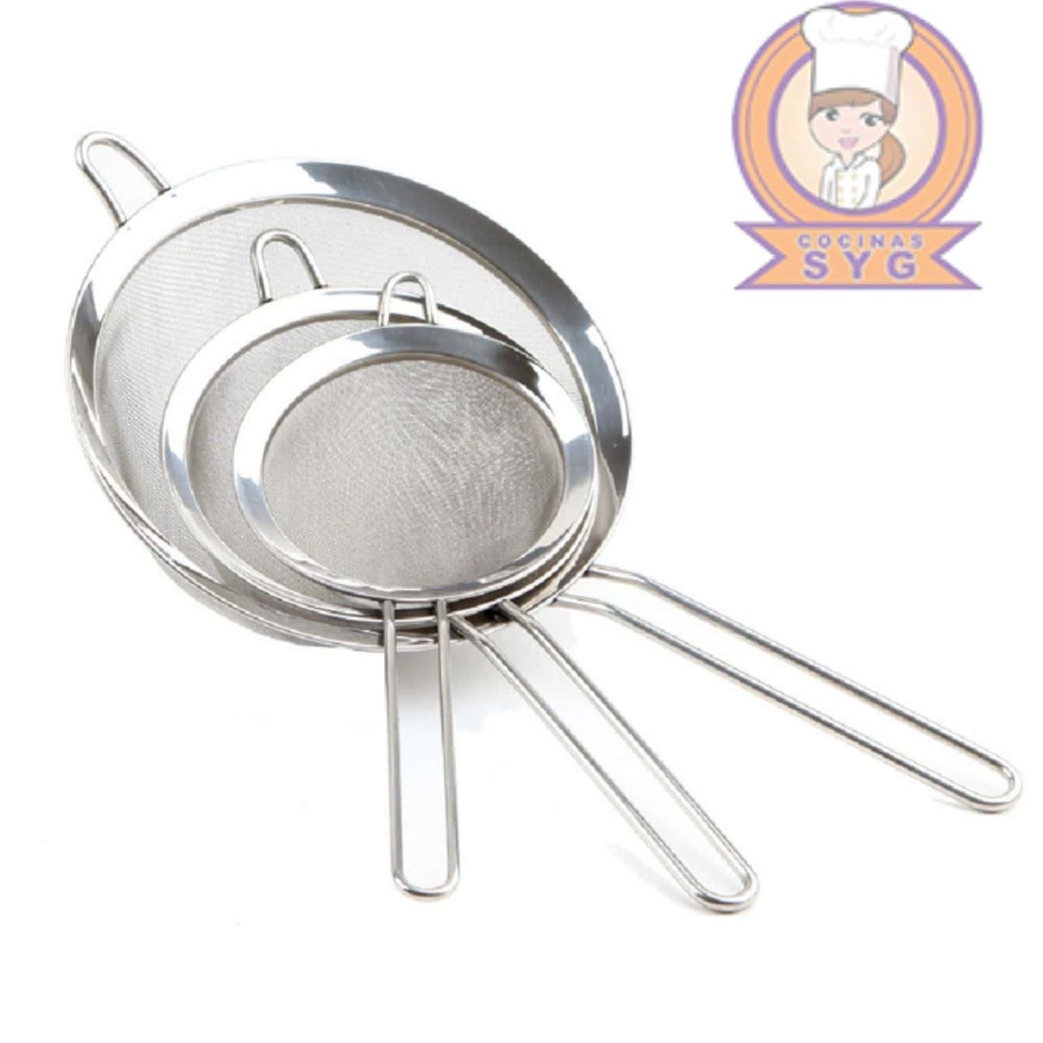 Coladores redondo doble malla