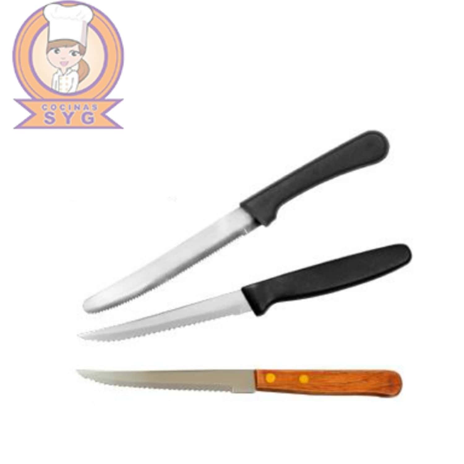 Cuchillos de mesa con sierra