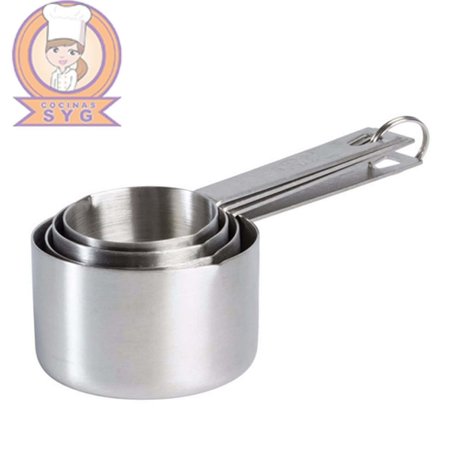Tazas medidoras de acero inoxidable