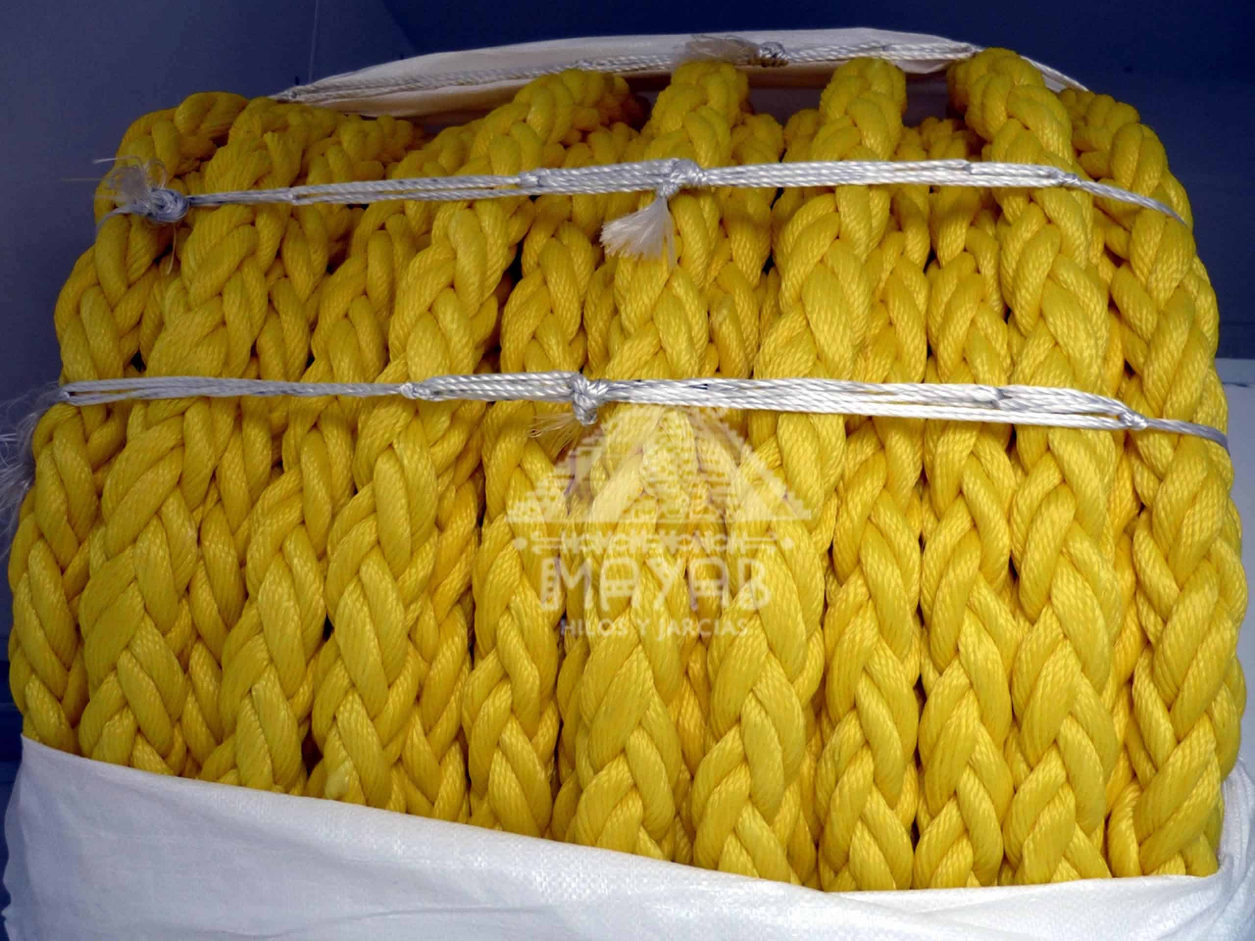 Cables de polipropileno trenzado color amarillo